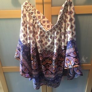 Patterned Off Shoulder Top